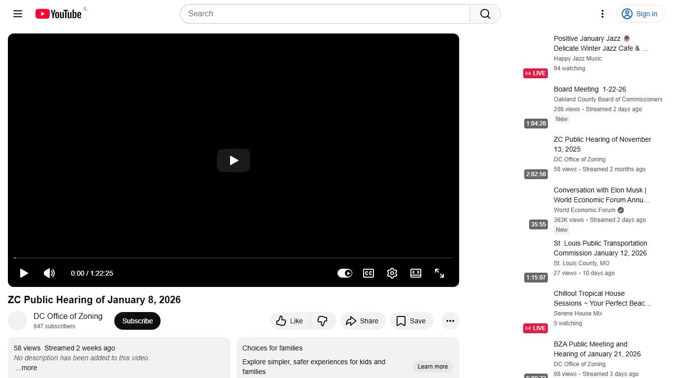 ZC Public Hearing of January 8, 2026 - YouTube